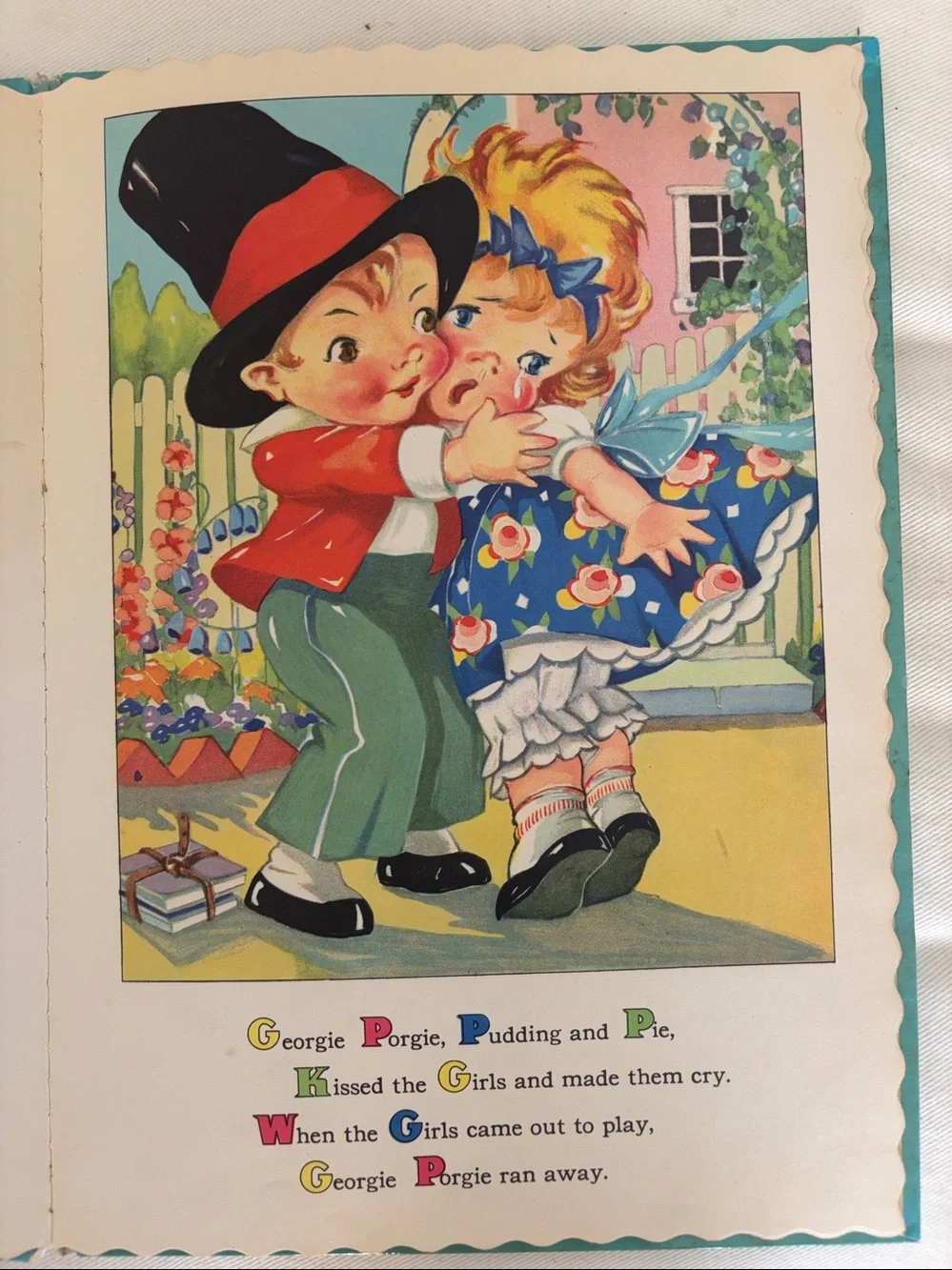 Mother Goose Illustrated Children's Book - 1943-13”Tall!